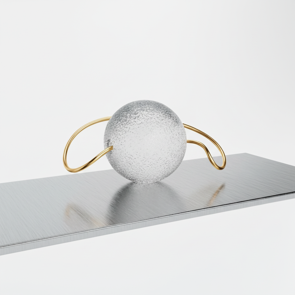 Frosted glass sphere research render